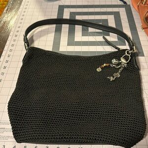 Black Crochet-look Purse